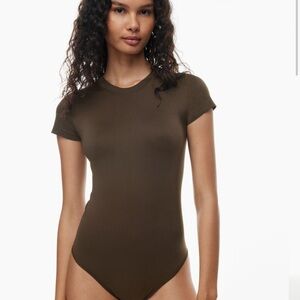 brown aritzia bodysuit